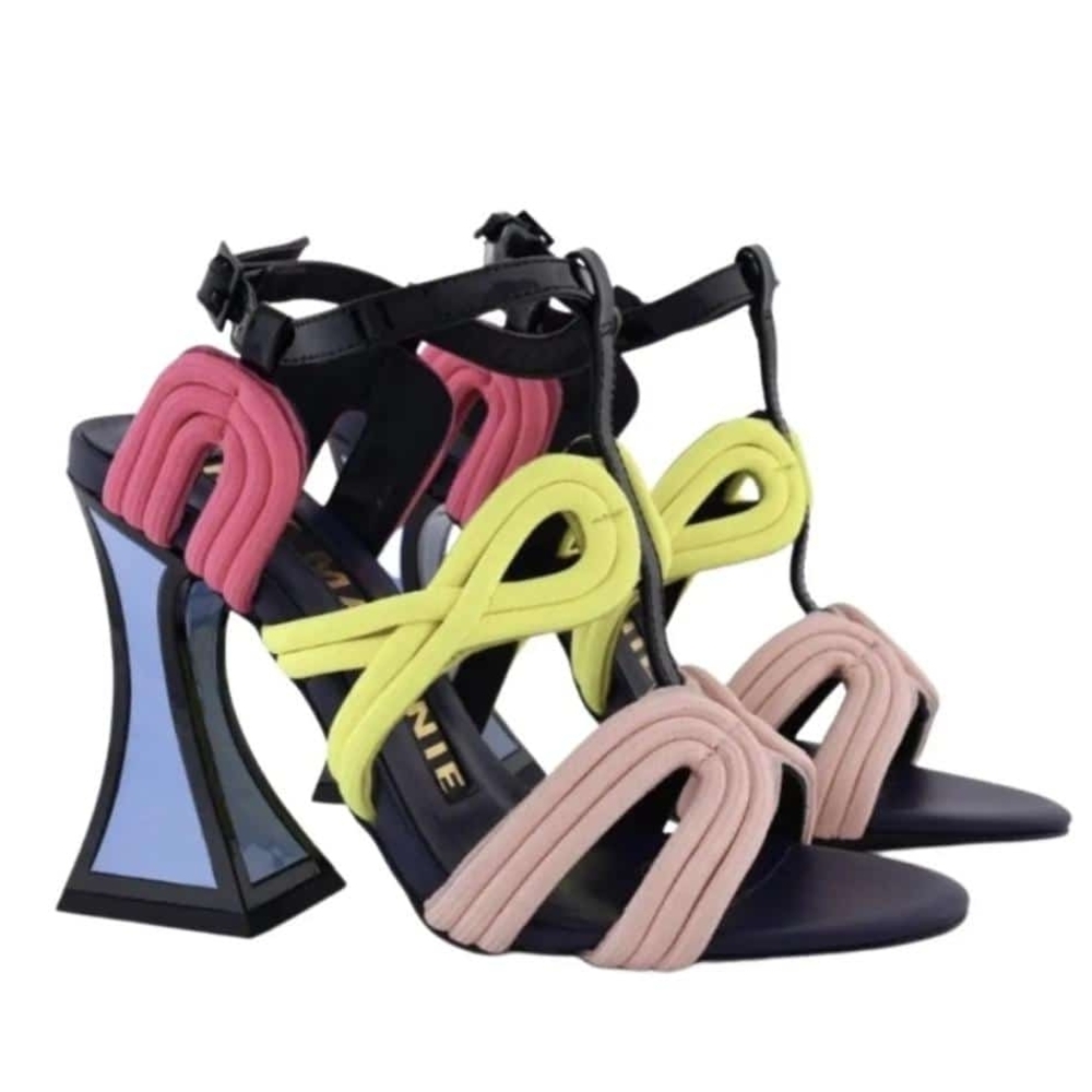 Chic Multicolor Women's Heeled Sandals